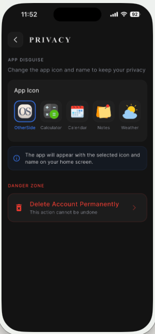 Step 2: Go to Privacy Settings